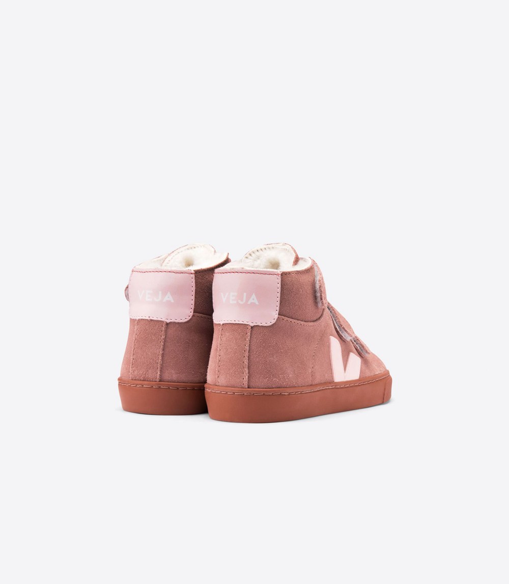 Veja Sneakers Barn - Esplar Mid Fured - Rosa - 795638-VBH